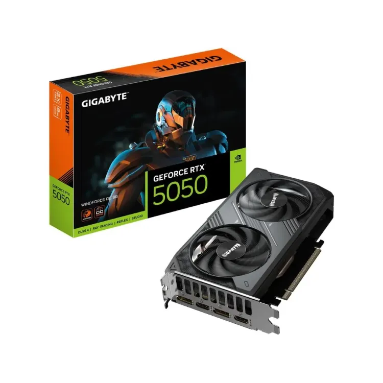 GIGABYTE VGA GeForce RTX 5050 WINDFORCE OC 8G GDDR6, 128 bit, DP*2(2.1b)/HDMI*2(2.1b)