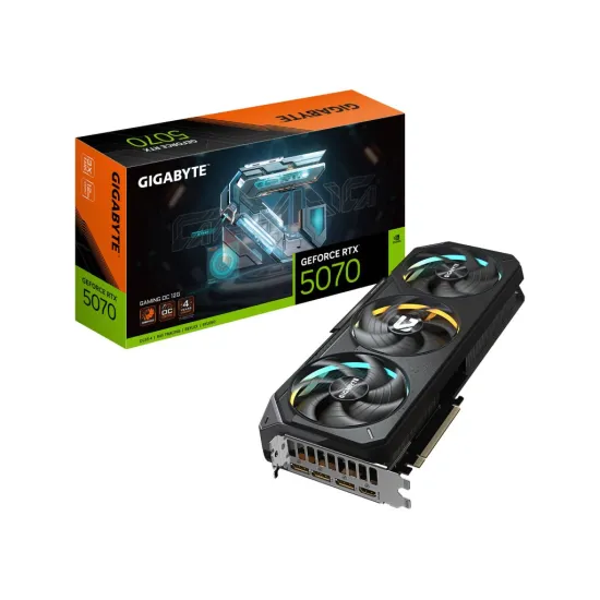 GIGABYTE VGA GeForce RTX 5070 GAMING 12GB GDDR7 OC Edition, 192-bit, DP*3(2.1b)/HDMI*1(2.1b)