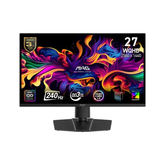 27 inča MAG 271QP QD-OLED X24 WQHD 2560x1440 240 Hz Adaptive Sync gaming monitor