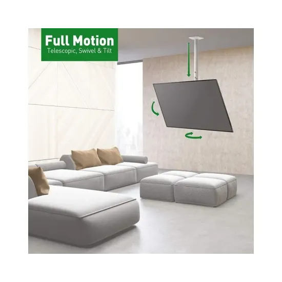 3500.W LCD TV plafonski nosač do 65 inča za ravne i zakrivljene televizore beli