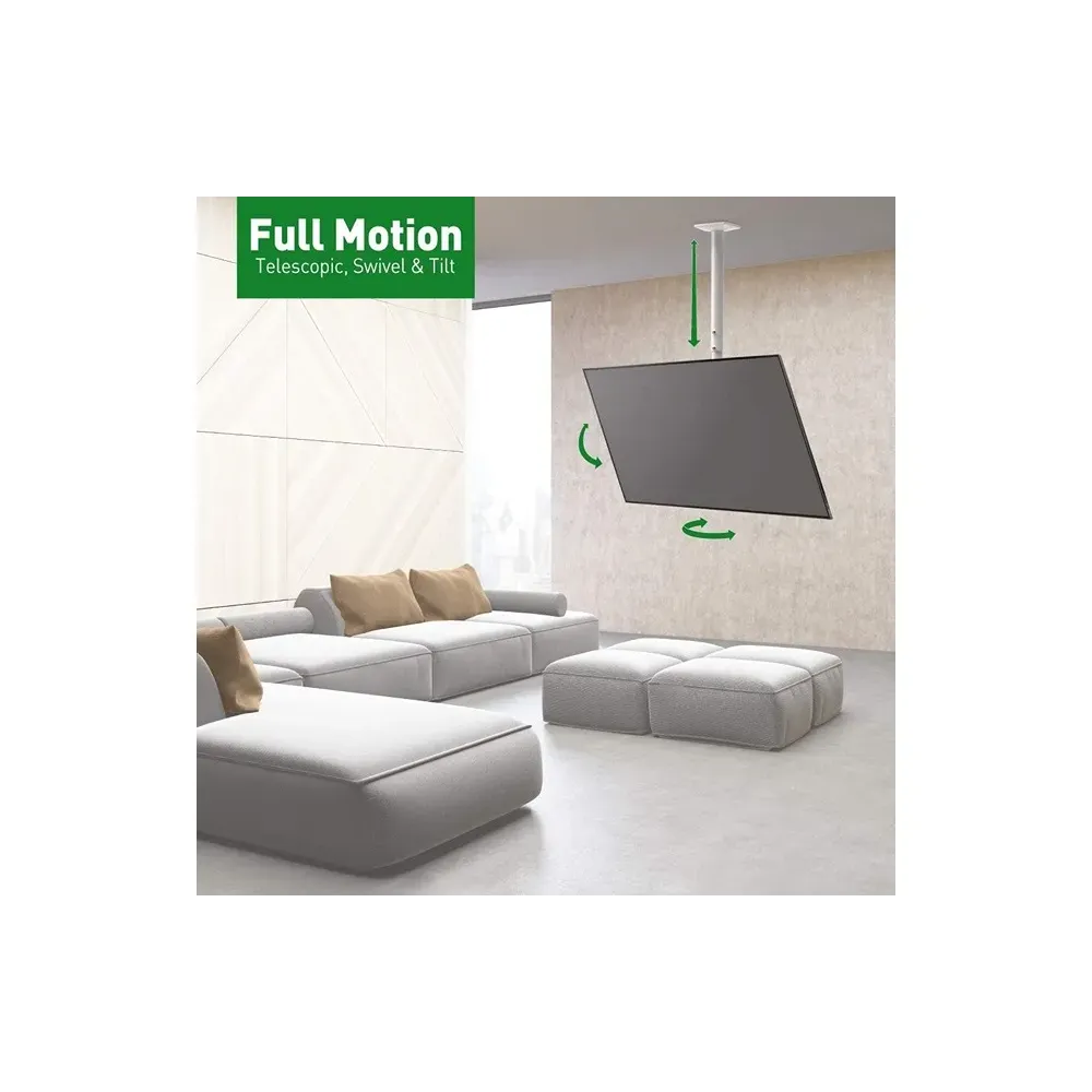 3500.W LCD TV plafonski nosač do 65 inča za ravne i zakrivljene televizore beli