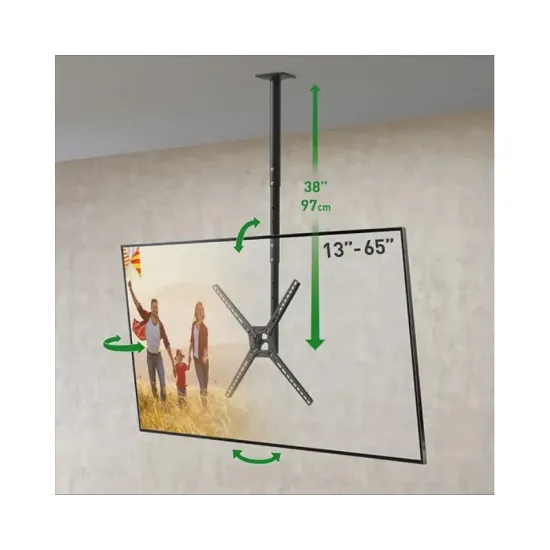3500B.B LCD TV plafonski nosač do 65 inča za ravne i zakrivljene televizore crni