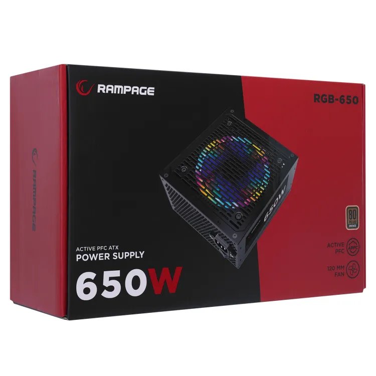 Rampage Napajanje RGB-650 650W 80+ Bronze RGB