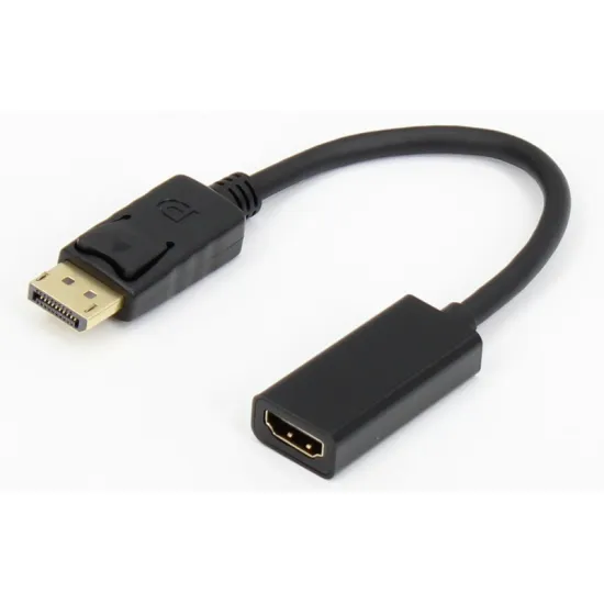 Adapter DisplayPort 1.4(M) - HDMI 2.0(F) kabl 20cm crni
