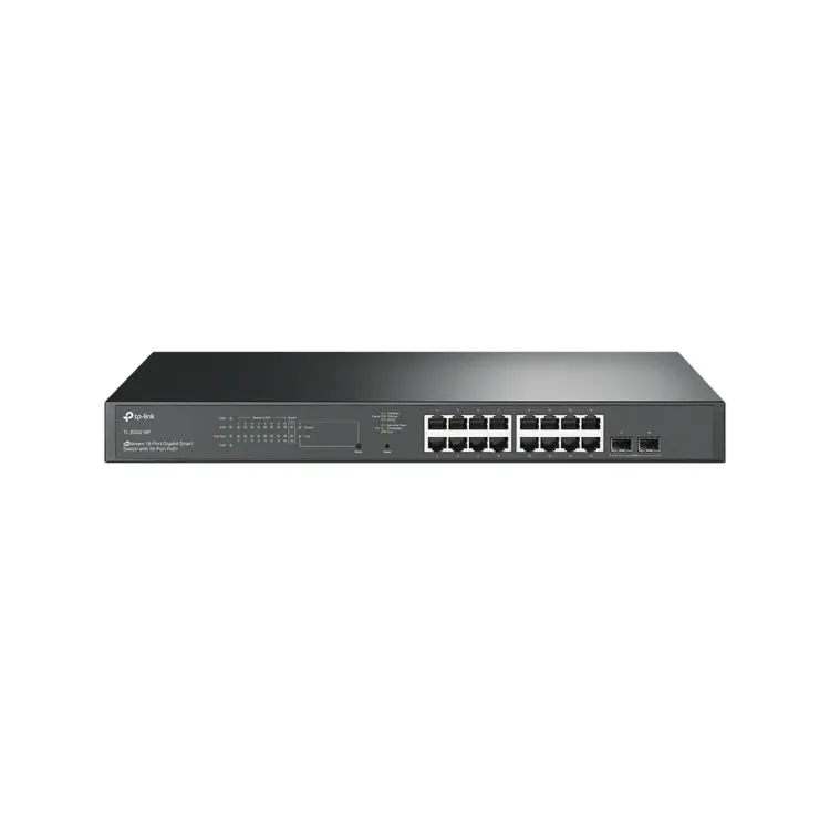 TP-LINK TL-SG2218P JetStream 16-Port PoE+ Gigabit Smart Switch with 2 Gigabit SFP Slots, 150 W