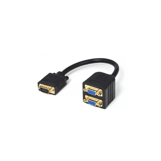 Adapter VGA - VGA M/2F (spliter) crni