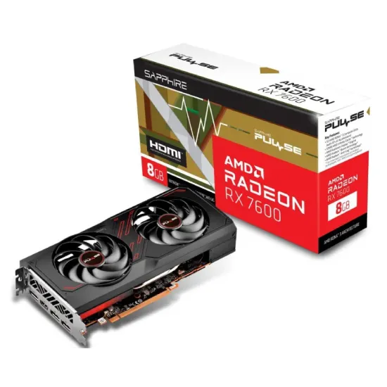 AMD Radeon RX 7600 8GB 128bit PULSE RX 7600 GAMING OC 8GB (11324-01-20G)
