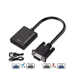 Adapter VGA na HDMI (m/ž) + Audio kabl (m/m) + Micro USB kabl (m/m)