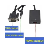 Adapter VGA na HDMI (m/ž) + Audio kabl (m/m) + Micro USB kabl (m/m)