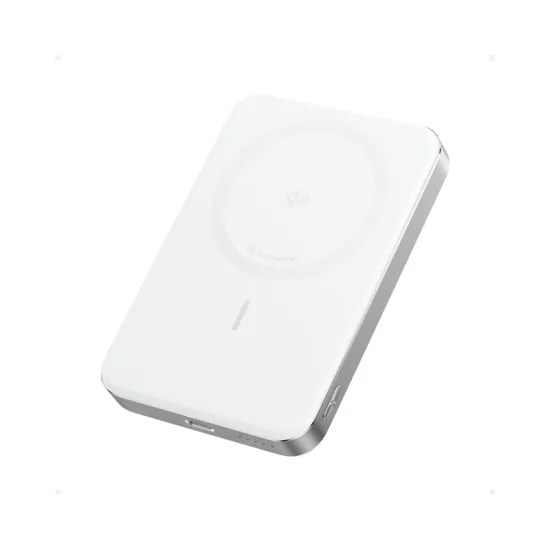 MagGo 10000mAh, 15W, magnetno bežični power bank, beli