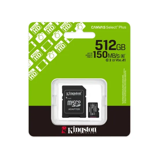 Memorijska kartica U3 V30 A1 SDXC 512GB Canvas Select Plus G3 150R SDCS3/512GB + adapter