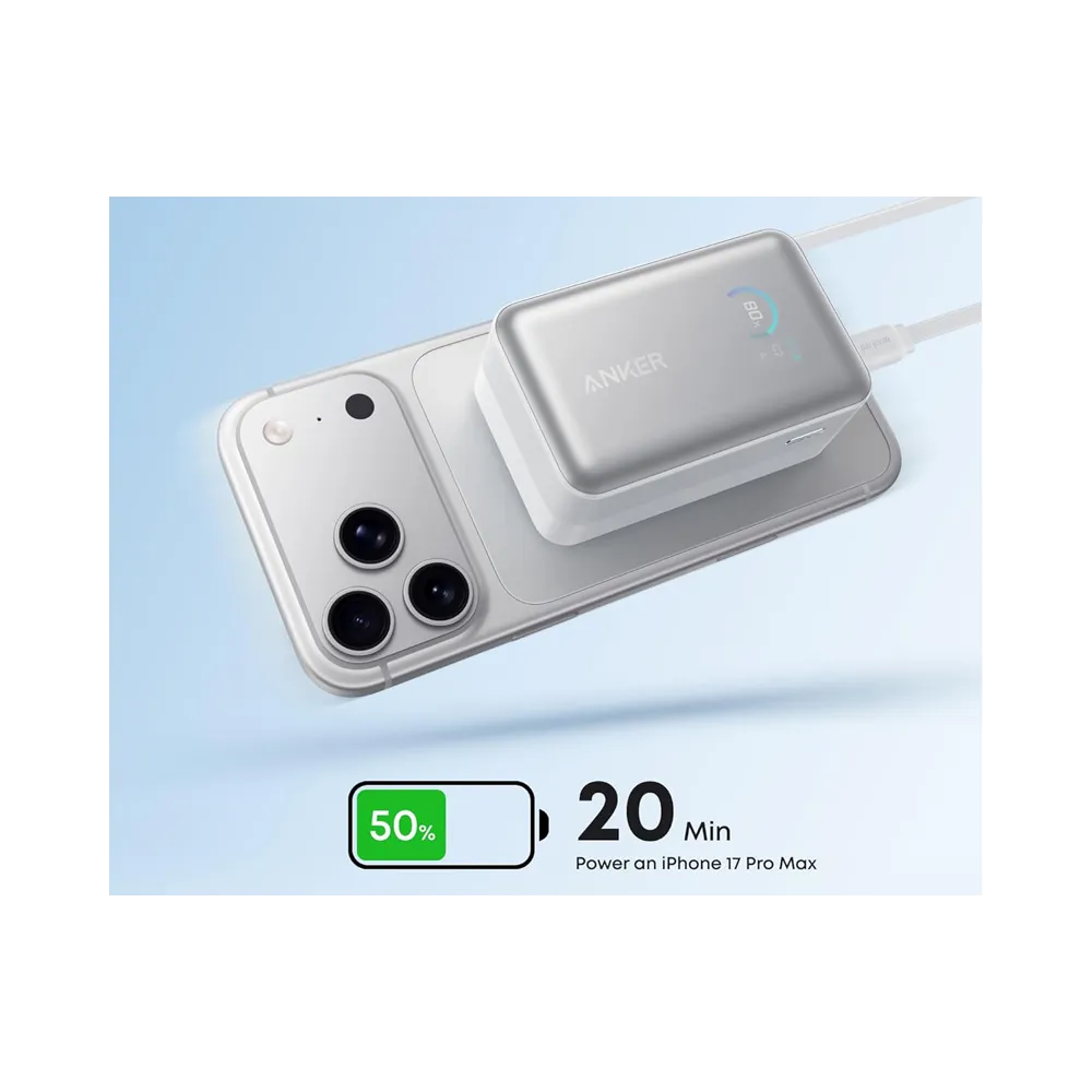 Nano 10000mAh, 45W, sa ugrađenim USB-C kablom na izvlačenje, Power Bank beli