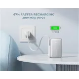 Nano 10000mAh, 45W, sa ugrađenim USB-C kablom na izvlačenje, Power Bank beli