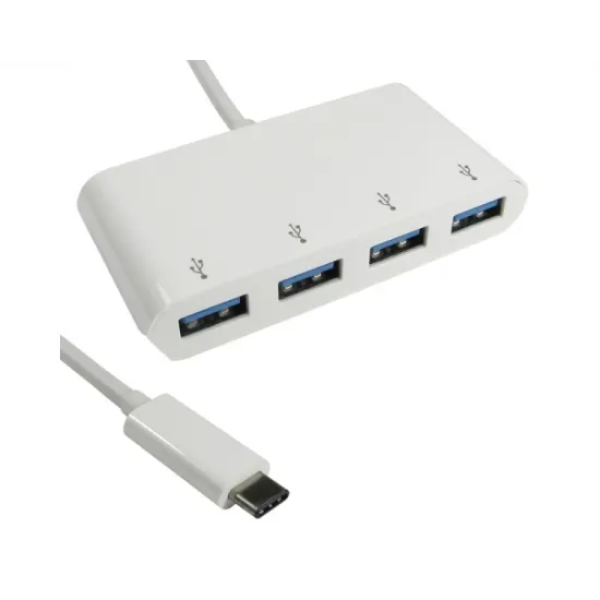 E-GREEN Hub USB 3.1 tip C 4 port bijeli