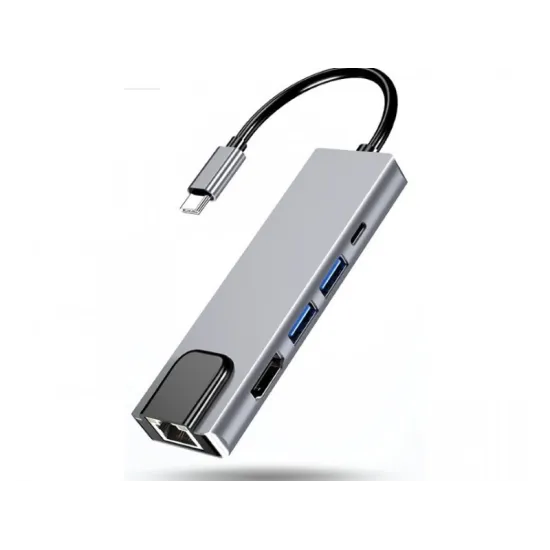 E-GREEN Adapter USB 3.1 tip C (M) -HDMI +2 x USB 3.0