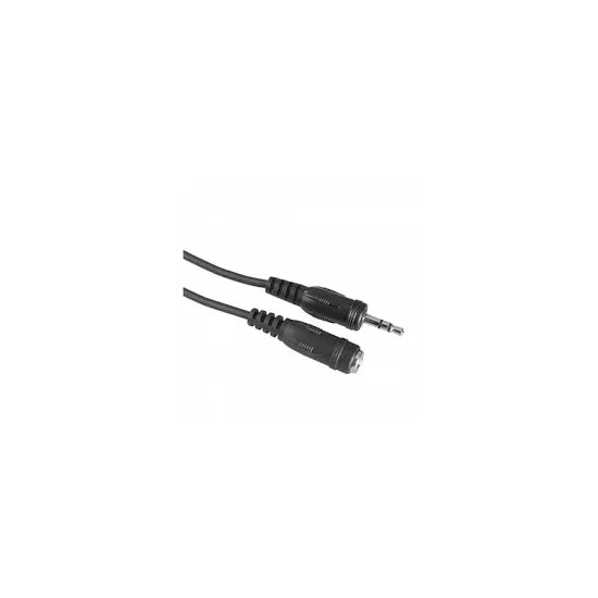 E-GREEN Kabl Audio 3.5mm stereo - 3.5mm stereo M/F (nastavak) 3m crni