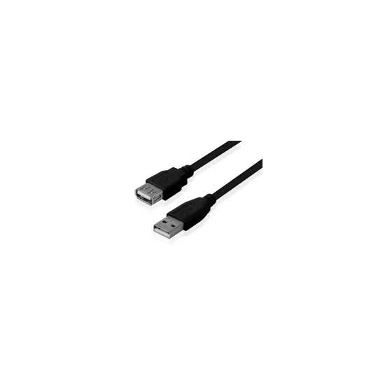 E-GREEN Kabl 2.0 USB A - USB A M/F (nastavak) 5m crni