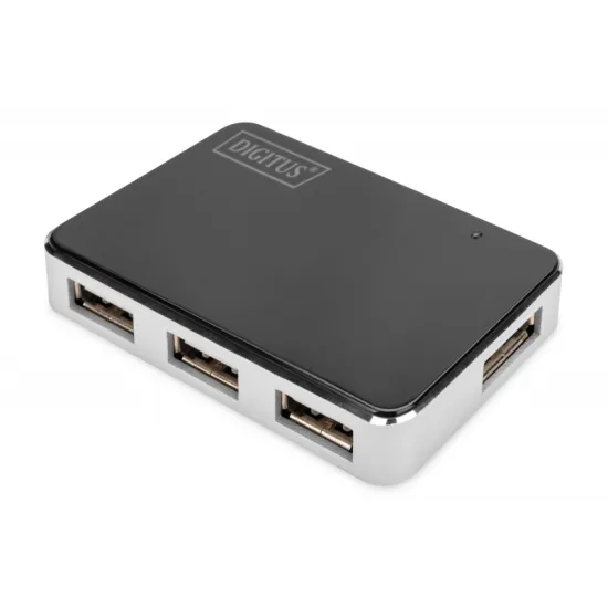 Digitus Adapter USB 2.0, 4-Port Hub, 4x USB A/F, 1x USB Bmini/F incl. USB A/M to mini5P cable