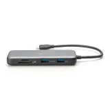 Digitus HUB 8 in 1 2x HDMI, 2x USB 3.2, 2x card reader, 1x USB Type-C, 1x RJ45 Gigabit Ethernet