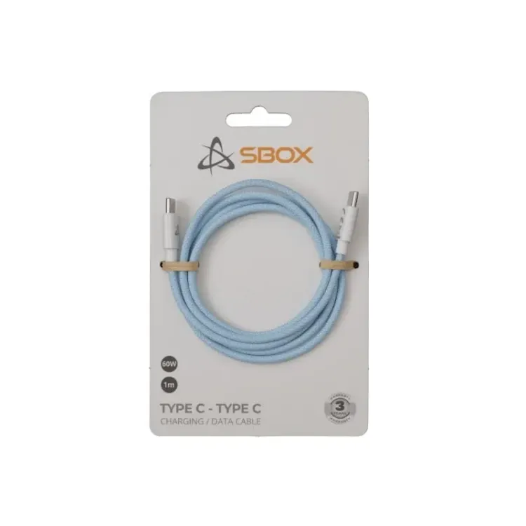 SBOX USB 3.0 TYPE C - TYPE C M/M 1M Plavi 60W