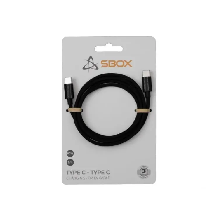 SBOX USB 3.0 TYPE C - TYPE C M/M 1M Crni 60W