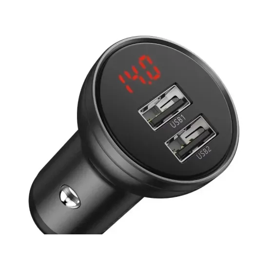 Baseus auto punjac USB 4.8A Car Charger 24W Grey