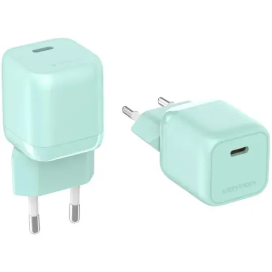 Vention 1-port USB-C GaN Charger(30W) Green
