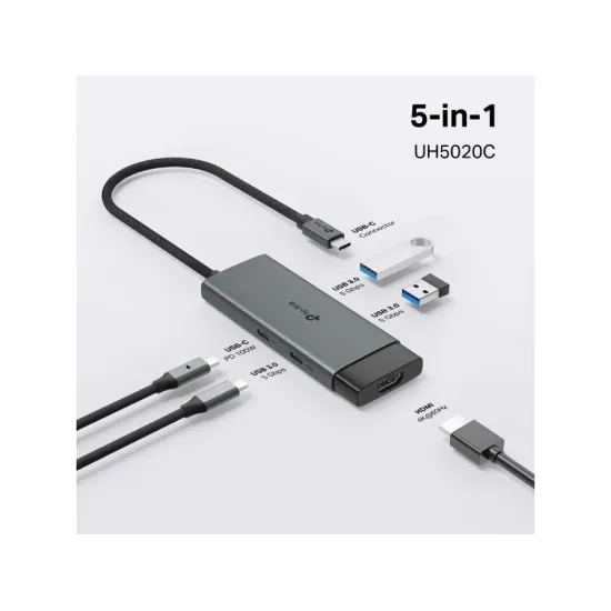 TP-LINK UH5020C USB Type-C 5 in 1 Hub 100W Power Delivery, HDMI 4K@60Hz, USB 3.0*2, USB-C