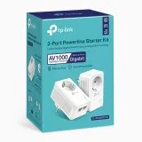 TP-LINK TL-PA7027P KIT AV1000 2-Port Gigabit Passthrough Powerline Starter Kit
