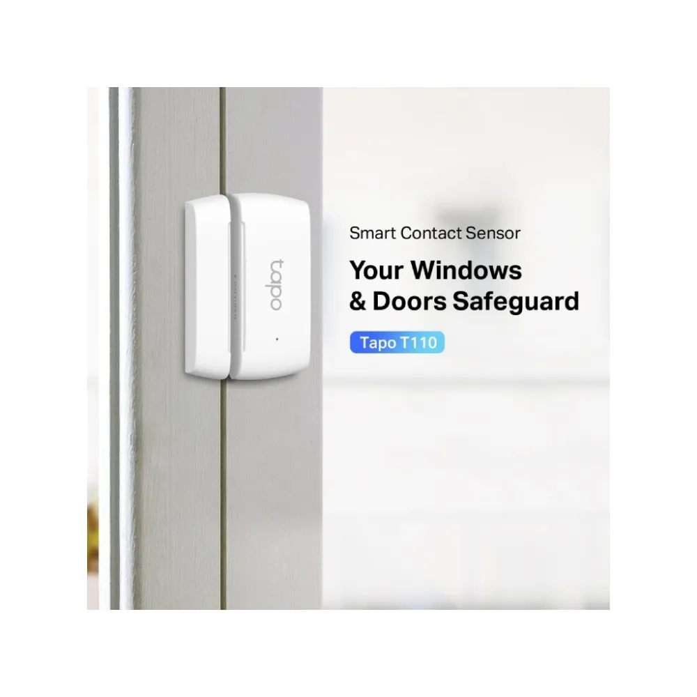 TP-LINK TAPO T110 Smart Contact Sensor, Window/Door Safeguard, Instant App Notification