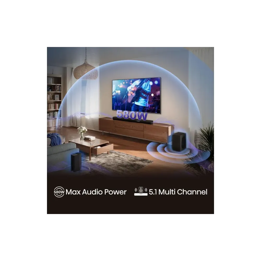 AX5100Q Dolby Atmos soundbar sa bežičnim subwooferom crni