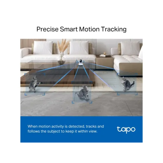 TP-LINK TAPO C220 2K 4MP QHD Pan/Tilt Home Security Wi-Fi Camera, Smart AI Detection, Two-Way Audio