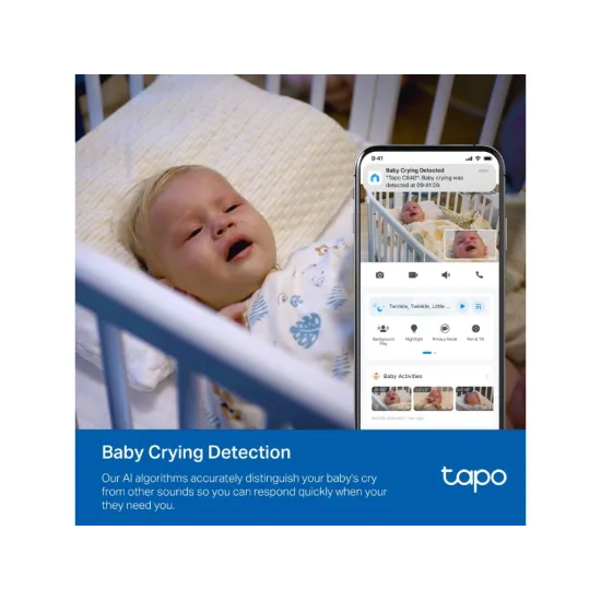 TP-LINK TAPO C840 Pan/Tilt Smart AI Baby Monitor 4MP + 2MP 1080p Dual Lens Live View