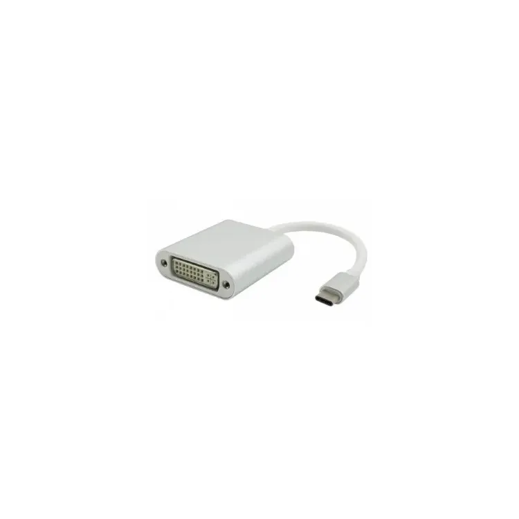 Adapter - konvertor USB 3.1 tip C (M) - DVI (F) srebrni