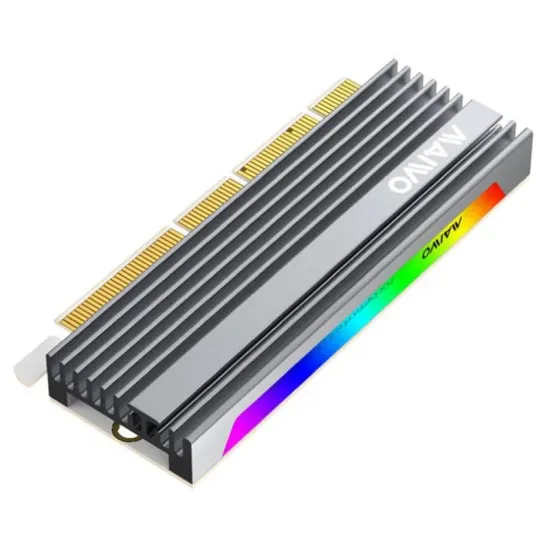 Adapter M.2 NVMe na PCI-Express RGB Alu heatsink, KT058