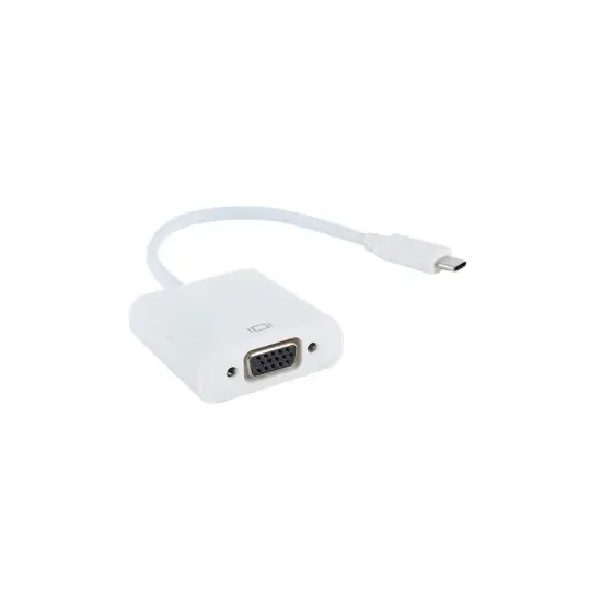 Adapter USB 3.1 tip C (M) - VGA (F) beli