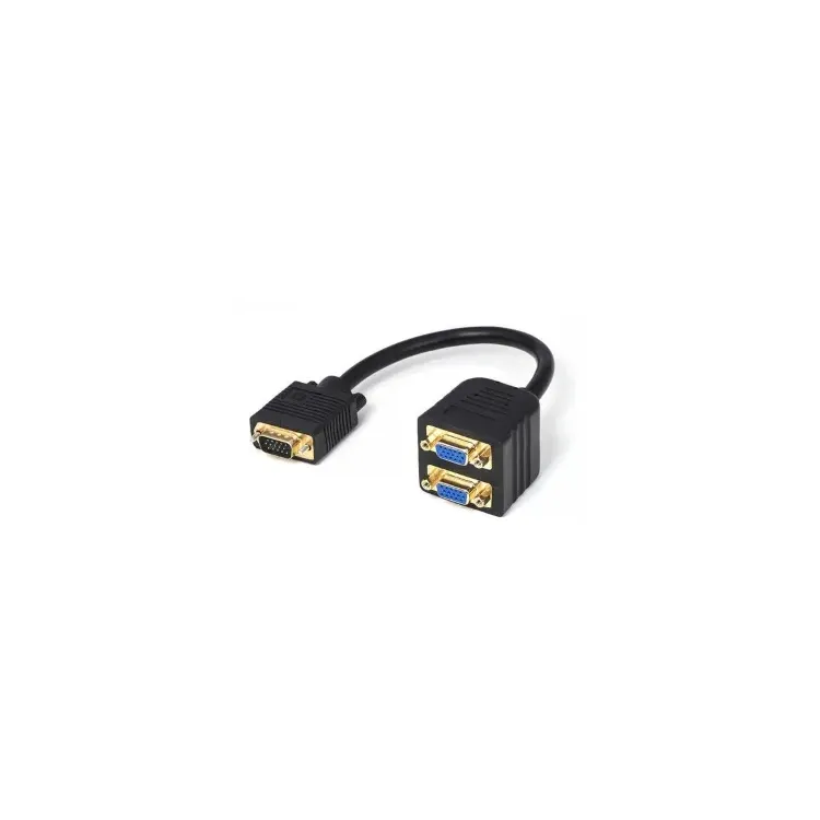 Adapter VGA - VGA M/2F (spliter) crni