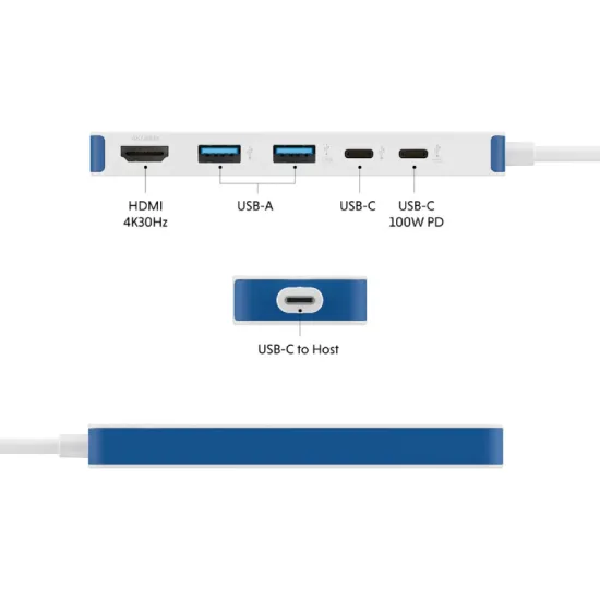 HyperDrive Flex 5 Port USB-C Hub beli (HD4101BUGL)