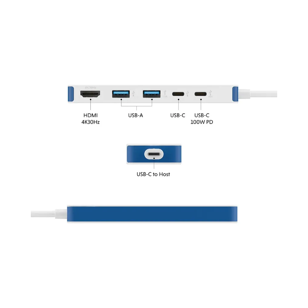 HyperDrive Flex 5 Port USB-C Hub beli (HD4101BUGL)
