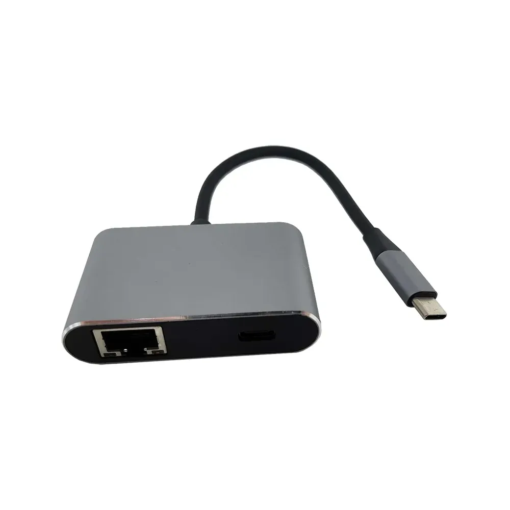 Adapter-konvertor TIP C na 2xUSB 3.0+TIP C+RJ45