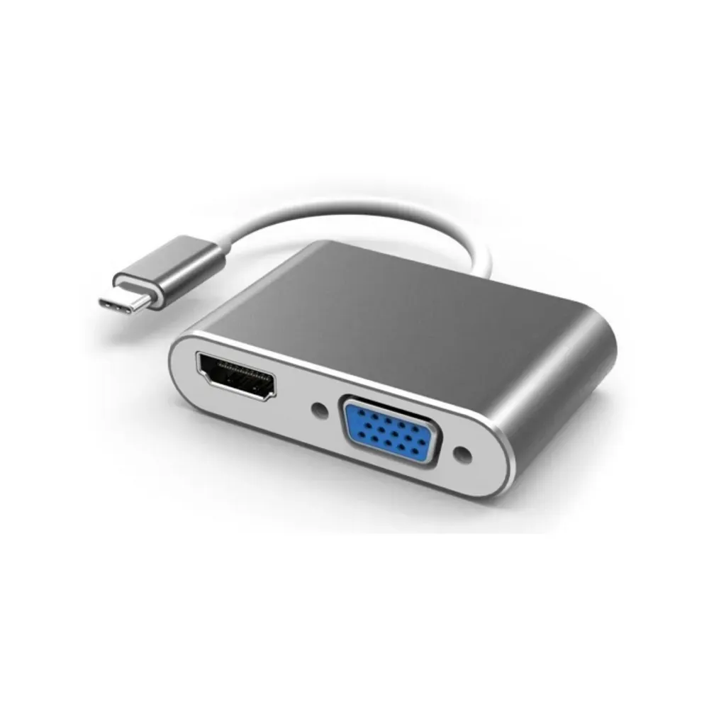 Adapter-konvertor TIP C na HDMI+VGA