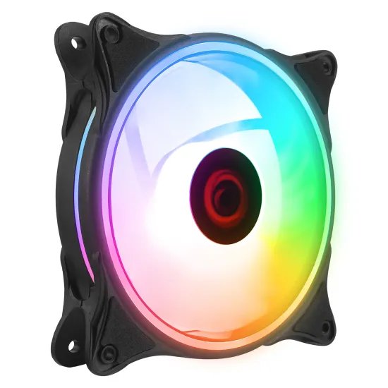 Rampage Cooler GLARE F50 120mm Rainbow RGB crni