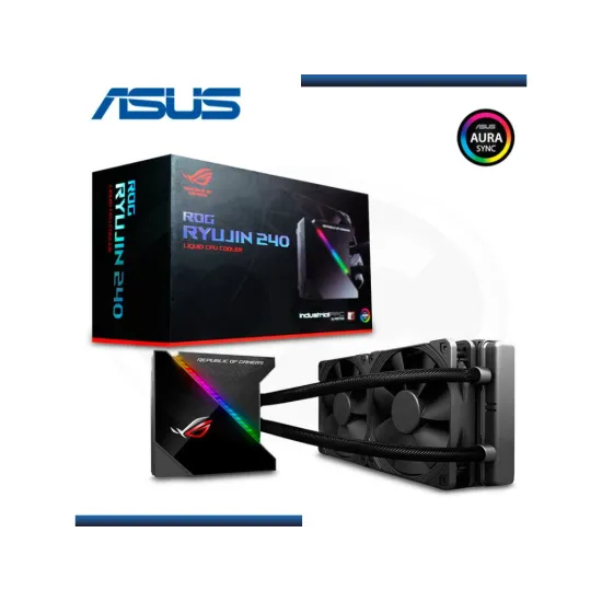 ASUS ROG RYUJIN 240 Liquid CPU cooler, 1.77 color OLED, 2x Noctua iPPC 2000 PWM 120mm radiator fans