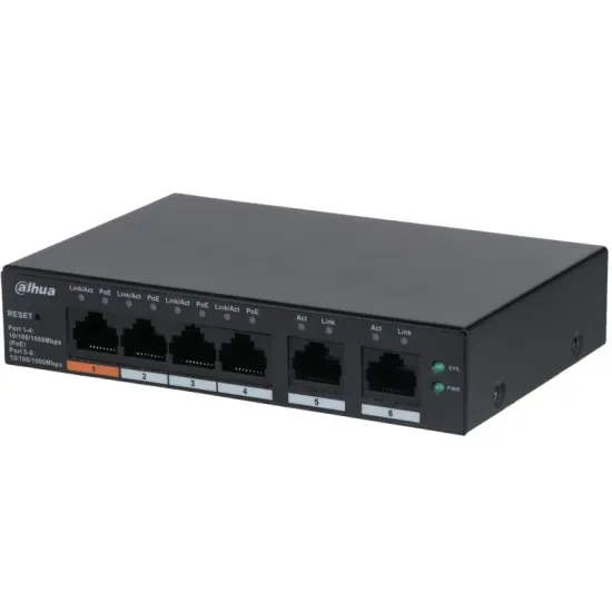 CS4006-4GT-60 6-Port Cloud Managed Desktop Gigabit Switch with 4-Port PoE