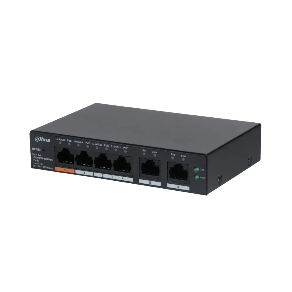 CS4006-4GT-60 6-Port Cloud Managed Desktop Gigabit Switch with 4-Port PoE