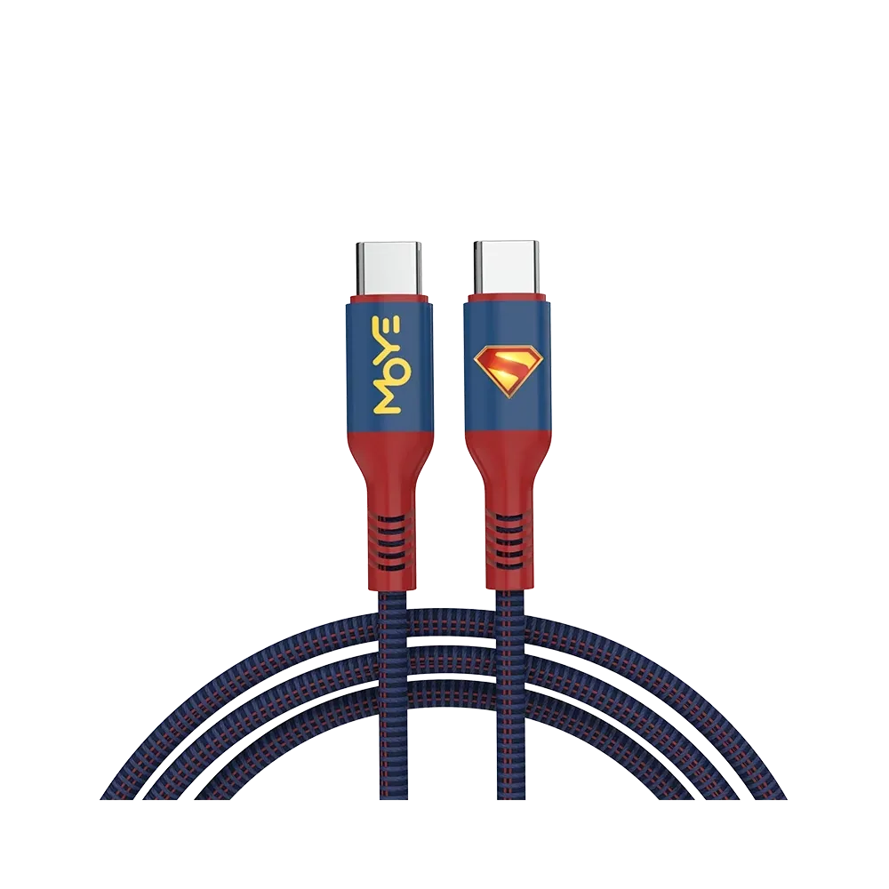 Moye USB-C to USB-C Kabal za punjenje 1m Superman WB.