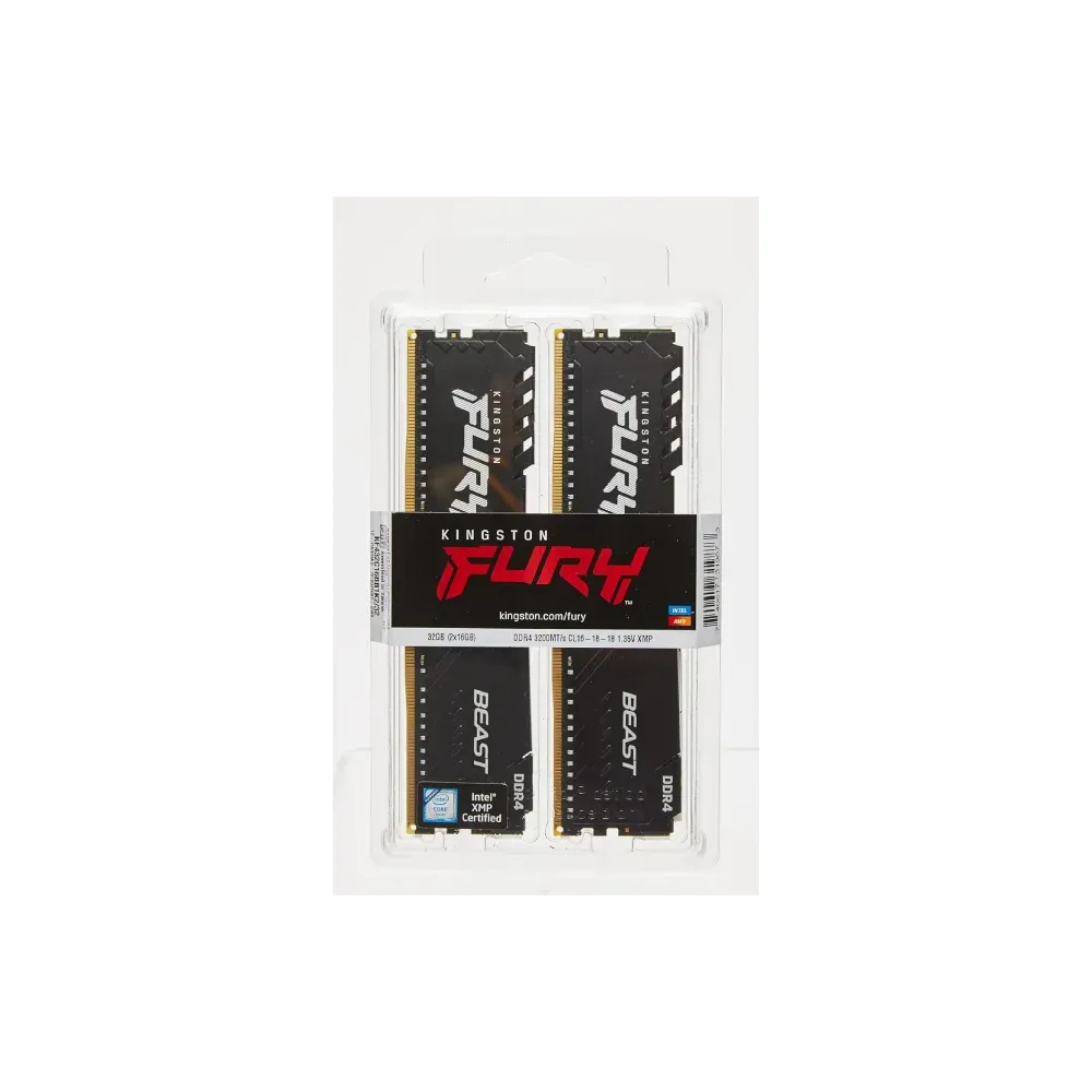 DIMM DDR4 16GB (2x8GB kit) 3600MT/s KF436C17BBK2/16 Fury Beast Black