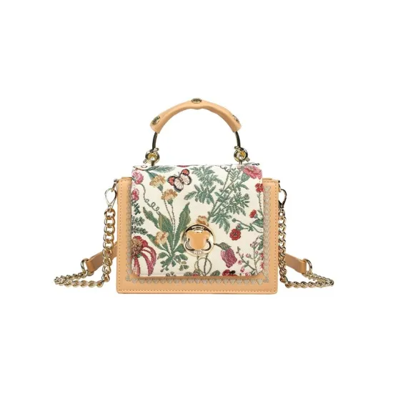 H-495 FLORAL SUMMER BEIGE Torba