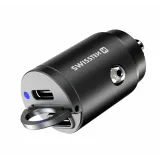 Swissten Car Adapter 2X USB-C 45W Nano Black