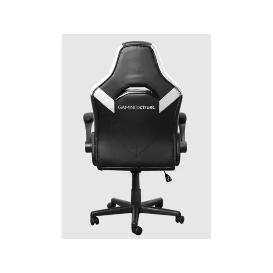 TRUST GXT 703W Riye Comfortable adjustable gaming chair,flip-up armrests, Max weight 140kg,White